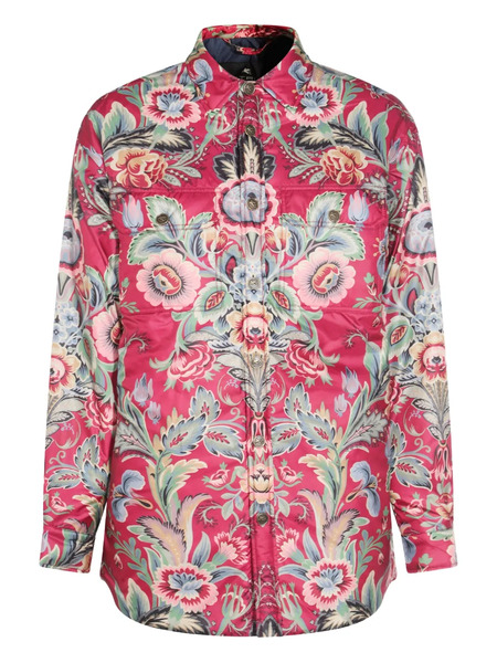  Etro Abrigo Con Estampado Floral - Rojo 