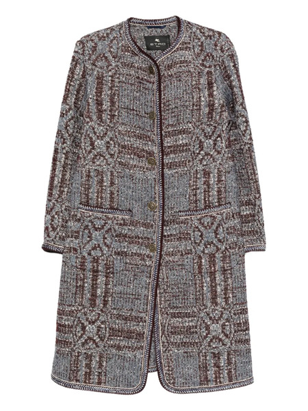  Etro Abrigo En Jacquard - Gris 
