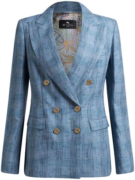  Etro Blazer A Cuadros - Azul 