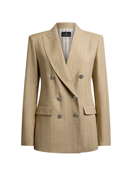 Etro Blazer A Rayas - Neutro 