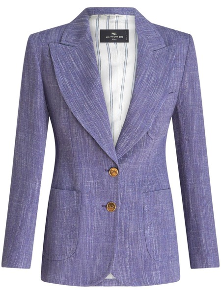  Etro Blazer Con Botones - Morado 