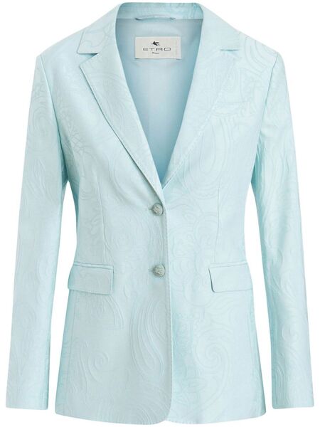  Etro Blazer Con Solapas De Pico - Azul 