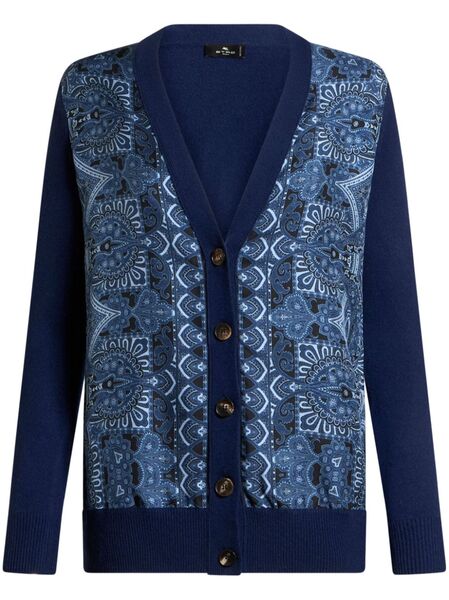  Etro Cárdigan Con Paneles - Azul 
