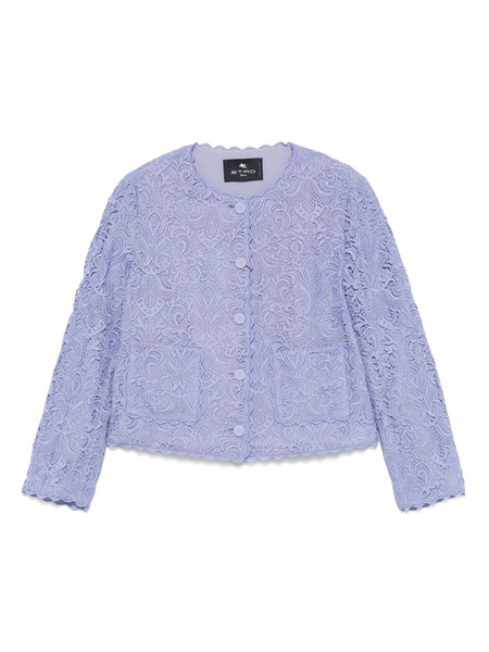  Etro Chaqueta Bordada - Morado 