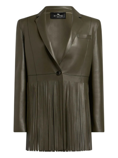  Etro Chaqueta Con Flecos - Verde 
