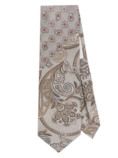  Etro Corbata De Seda - Gris 