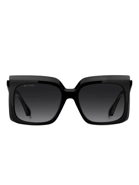  Etro Gafas De Sol Con Montura Angular - Negro 