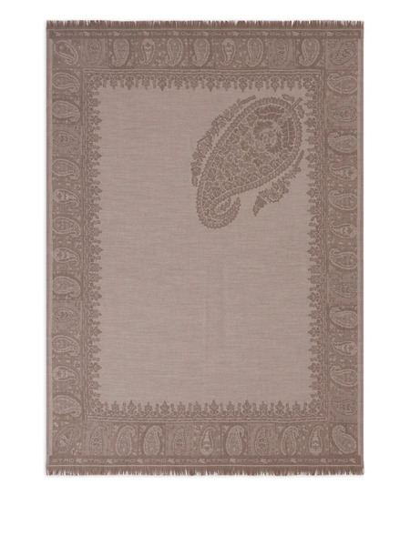  Etro Home Manta Con Motivo Floral De Cachemira (140 Cm X 180 Cm) - Neutro 