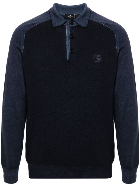 Etro Jersey Con Bordado Pegaso - Azul 