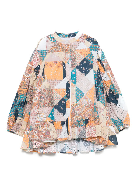  Etro Kids Blusa Con Estampado Patchwork - Azul 