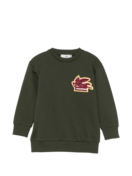  Etro Kids Pegaso-patch Sweatshirt - Verde 