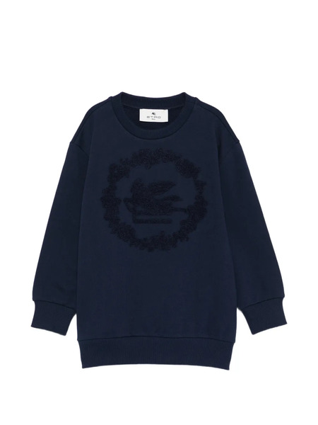  Etro Kids Sudadera Bordada - Azul 