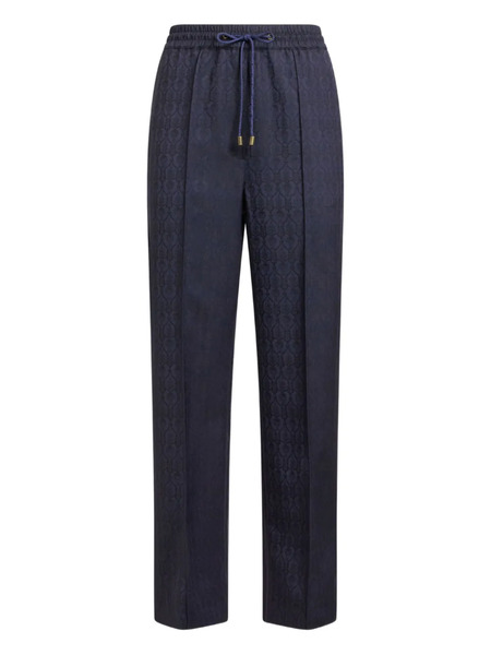  Etro Pantalones Joggers En Jacquard - Azul 