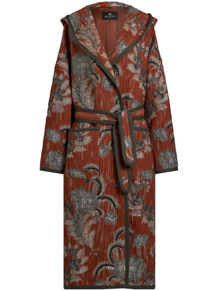  Etro Plumífero En Jacquard - Rojo 