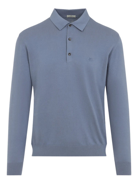  Etro Polo Con Botones - Azul 