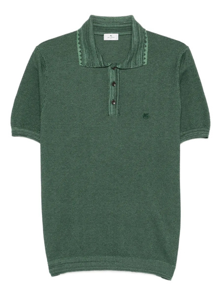 Etro Polo Con Botones - Verde 