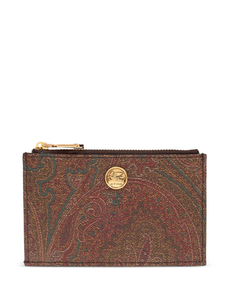  Etro Tarjetero De Piel - Marrón 