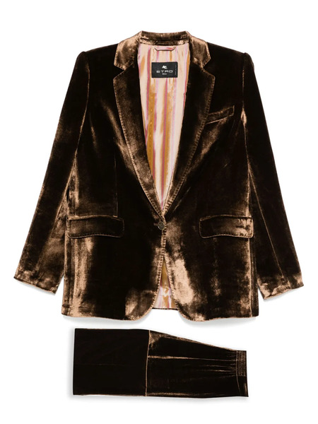  Etro Traje Con Botones - Marrón 