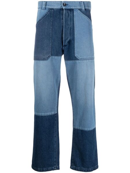  Etro Vaqueros Rectos Con Diseño Patchwork - Azul 