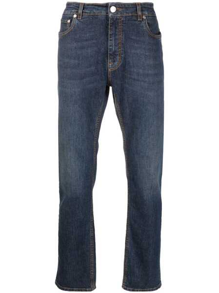  Etro Vaqueros Rectos De Talle Medio - Azul 