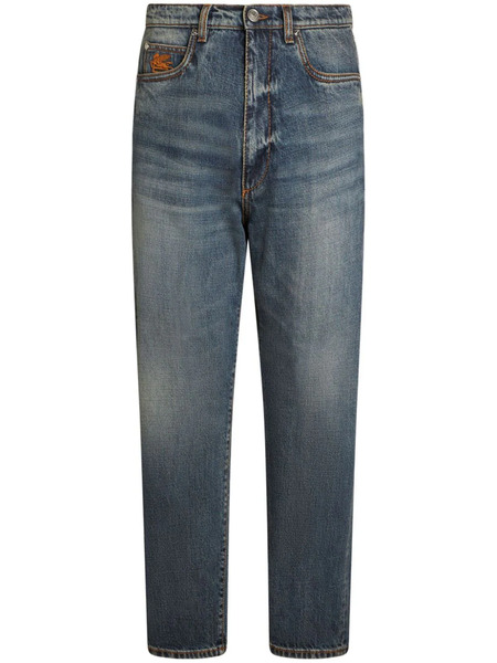 Etro Vaqueros Rectos De Talle Medio - Azul 