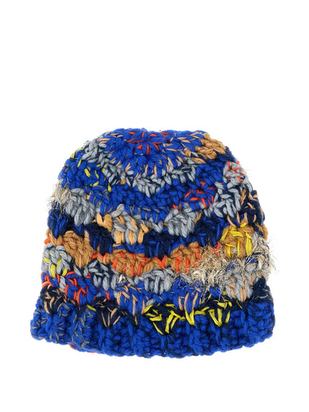  Exquisite J Gorro De Punto Grueso - Azul 