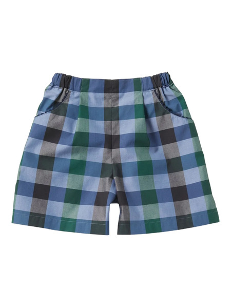  Familiar Bermudas A Cuadros - Azul 
