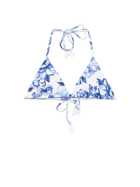  Farm Rio Floral Triangle Bikini Top - Blanco 