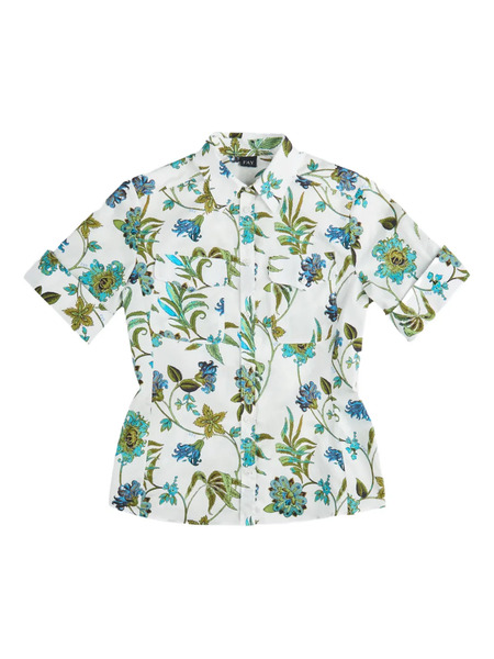  Fay Camisa Con Estampado Floral - Blanco 