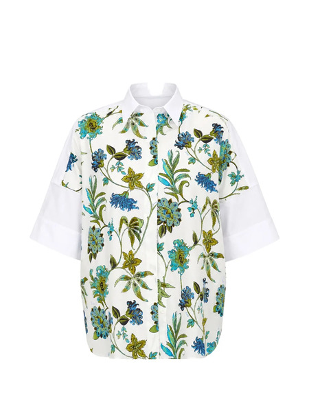  Fay Camisa Con Estampado Floral - Blanco 