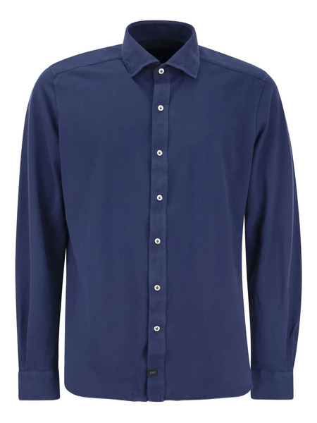  Fay Camisa Con Logo - Azul 