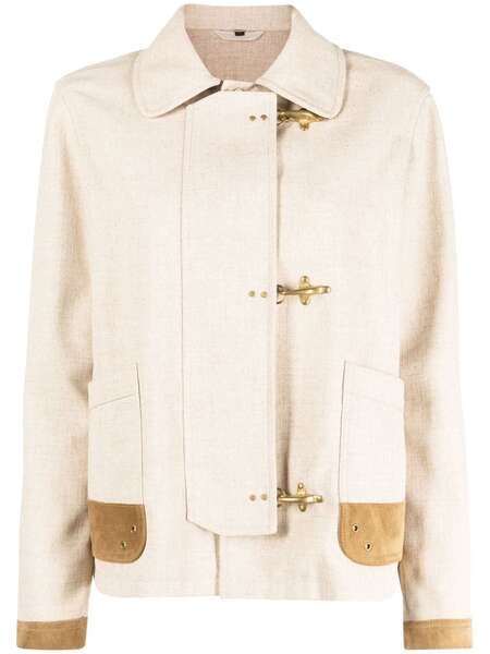  Fay Chaqueta Ajustada Con Ribete En Contraste - Neutro 