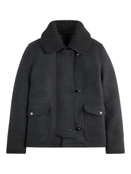  Fay Chaqueta Con Cuello De Punto - Gris 