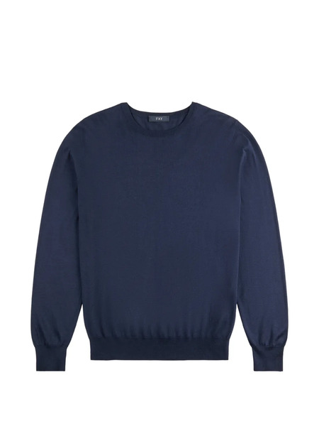  Fay Jersey Con Logo Bordado - Azul 