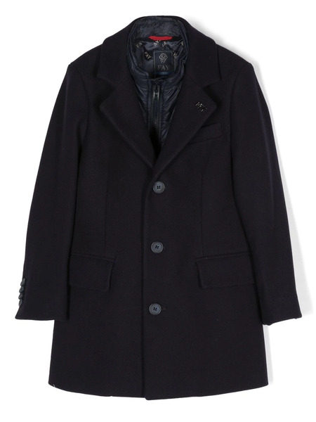  Fay Kids Abrigo A Capas Con Botones - Azul 