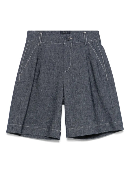  Fay Kids Bermudas Con Textura Flameada - Azul 