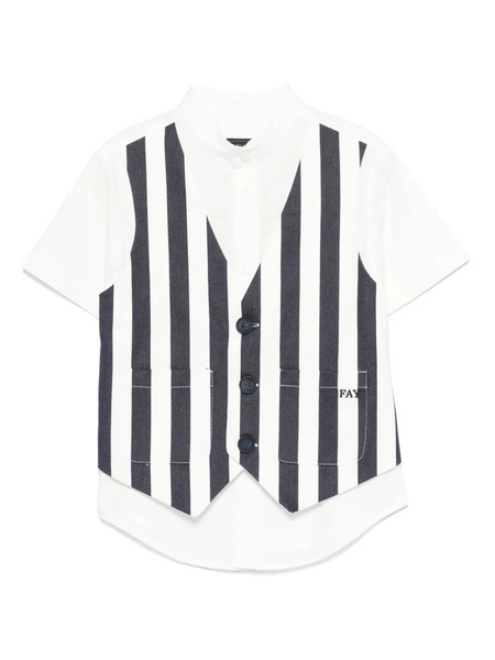 Fay Kids Camisa A Capas - Blanco 