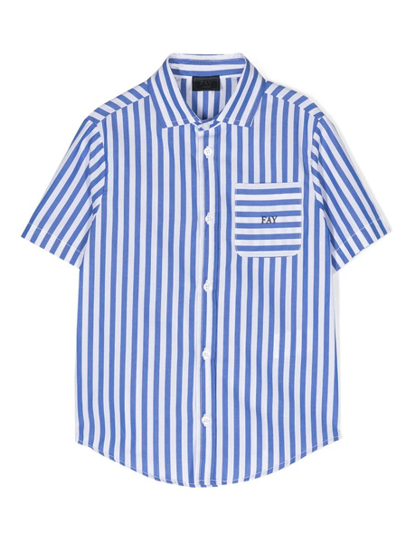  Fay Kids Camisa A Rayas - Azul 