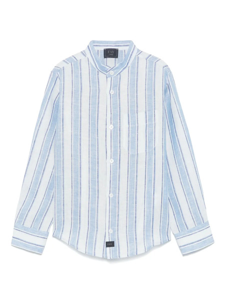  Fay Kids Camisa A Rayas - Azul 