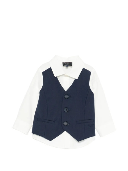  Fay Kids Camisa Con Botones - Blanco 