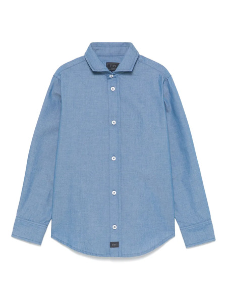  Fay Kids Camisa De Algodón - Azul 