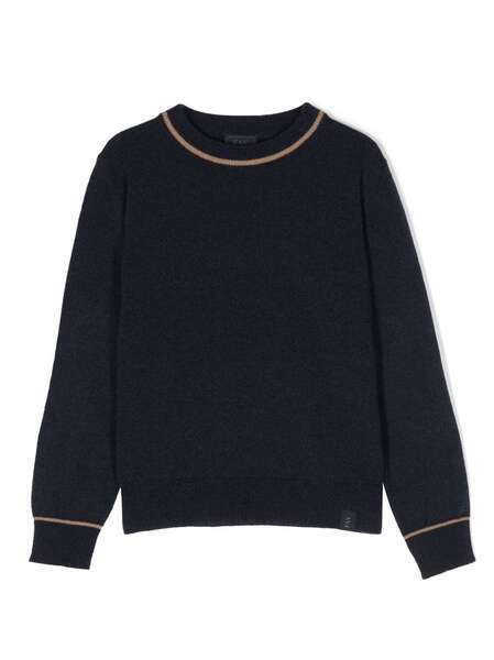  Fay Kids Jersey Con Coderas En Contraste - Azul 