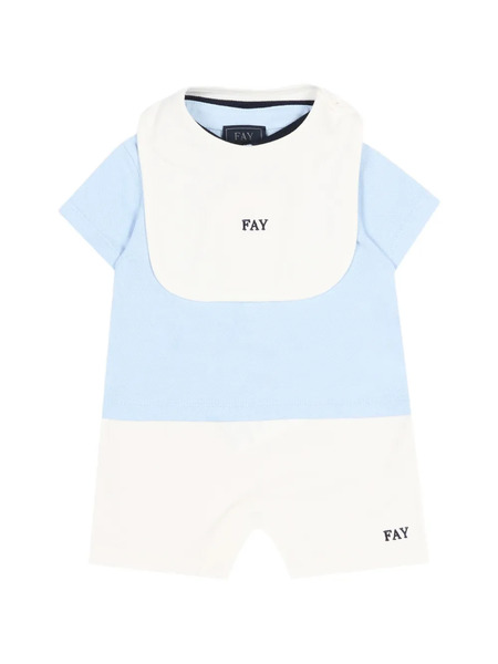  Fay Kids Pelele Con Cuello A Rayas - Azul 