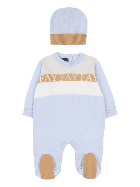  Fay Kids Set De Dos Peleles Con Botones - Azul 
