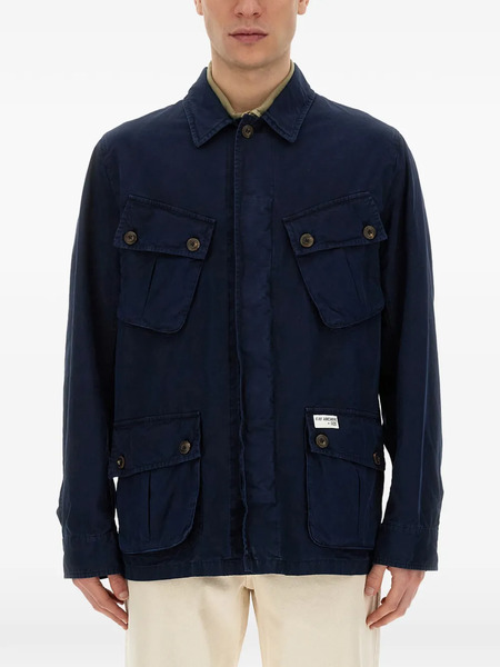  Fay Patch-pocket Shirt Jacket - Azul 