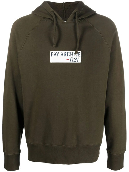  Fay Sudadera Con Capucha Y Logo - Verde 