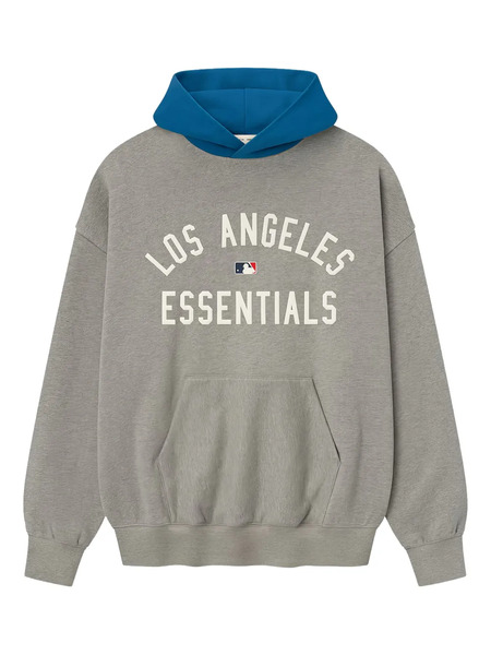  Fear Of God Essentials Sudadera Con Grafico Dodgers Y Capucha De Fear Of God Essentials X Mlb - Gris 