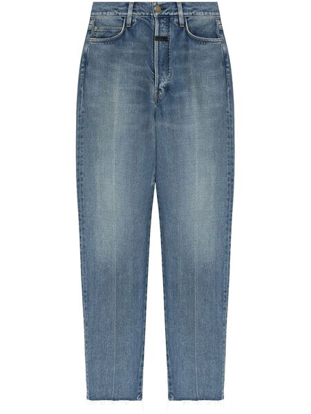  Fear Of God Vaqueros Rectos Con Logo - Azul 