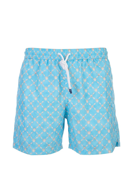  Fedeli Bañador Con Estampado De Conchas - Azul 