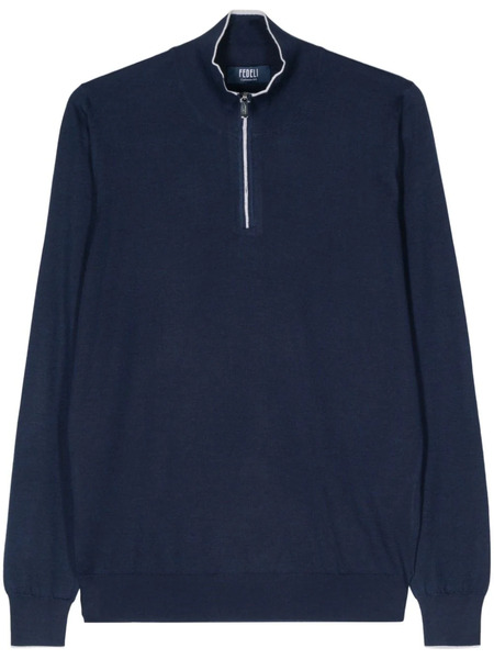  Fedeli Jersey De Punto Fino - Azul 